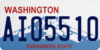 WA license plate AIO5510