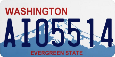 WA license plate AIO5514