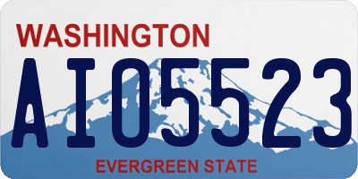 WA license plate AIO5523