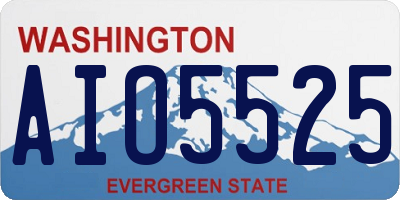 WA license plate AIO5525