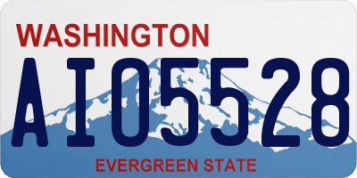 WA license plate AIO5528