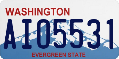 WA license plate AIO5531