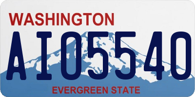WA license plate AIO5540