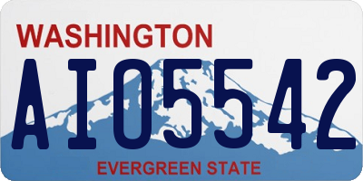 WA license plate AIO5542