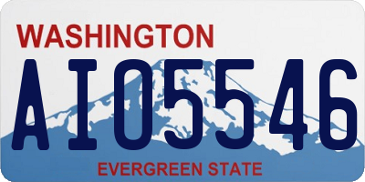 WA license plate AIO5546