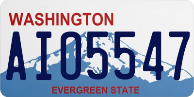 WA license plate AIO5547