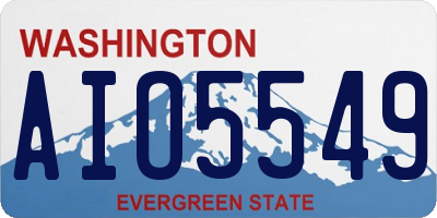 WA license plate AIO5549
