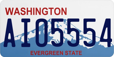WA license plate AIO5554