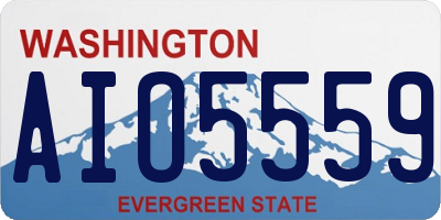 WA license plate AIO5559