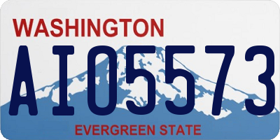 WA license plate AIO5573