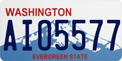 WA license plate AIO5577