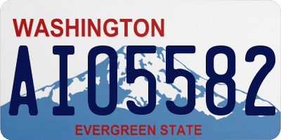 WA license plate AIO5582