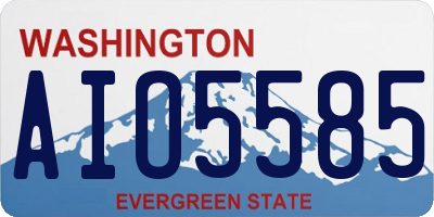 WA license plate AIO5585