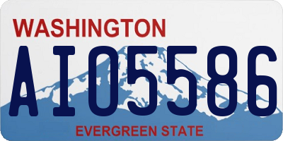 WA license plate AIO5586