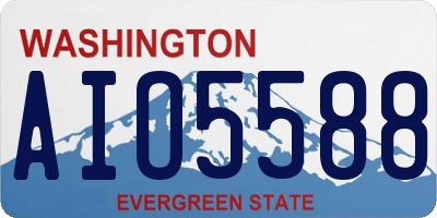 WA license plate AIO5588