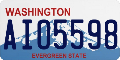 WA license plate AIO5598