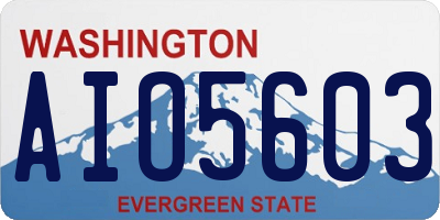 WA license plate AIO5603