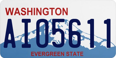 WA license plate AIO5611