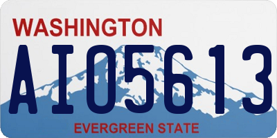 WA license plate AIO5613