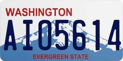 WA license plate AIO5614