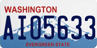 WA license plate AIO5633