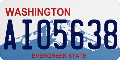 WA license plate AIO5638