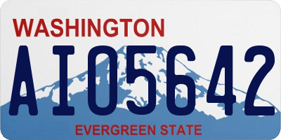 WA license plate AIO5642