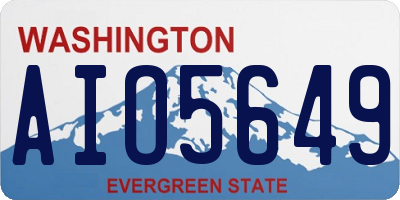 WA license plate AIO5649