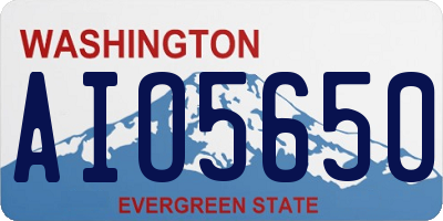 WA license plate AIO5650