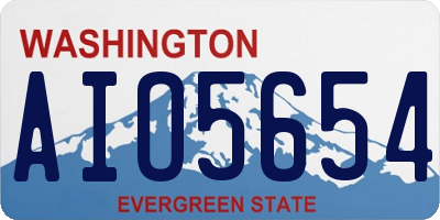 WA license plate AIO5654