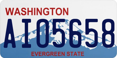 WA license plate AIO5658