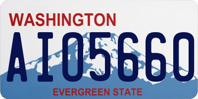 WA license plate AIO5660