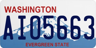 WA license plate AIO5663
