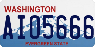WA license plate AIO5666
