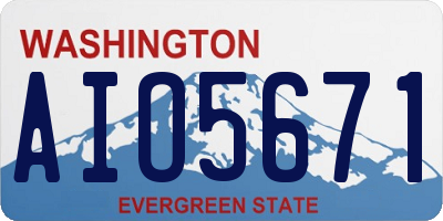 WA license plate AIO5671