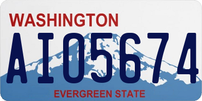 WA license plate AIO5674