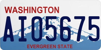WA license plate AIO5675