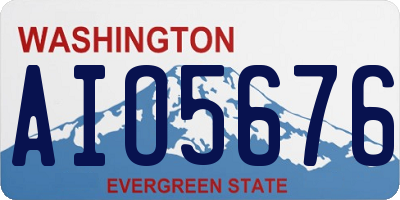 WA license plate AIO5676