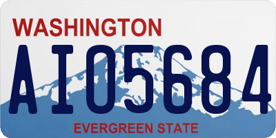 WA license plate AIO5684