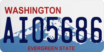 WA license plate AIO5686