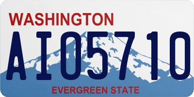 WA license plate AIO5710