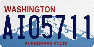 WA license plate AIO5711