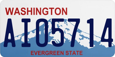 WA license plate AIO5714