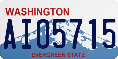 WA license plate AIO5715