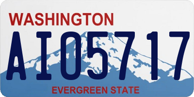 WA license plate AIO5717