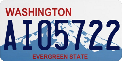 WA license plate AIO5722