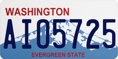 WA license plate AIO5725