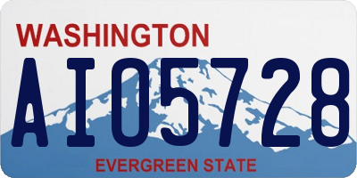 WA license plate AIO5728