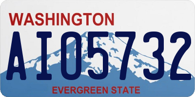 WA license plate AIO5732