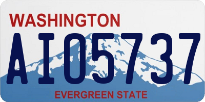 WA license plate AIO5737